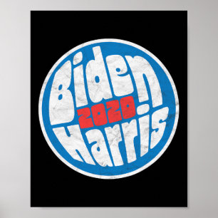 Biden Harris 2020 Retro 70er Style Vintage Notlage Poster