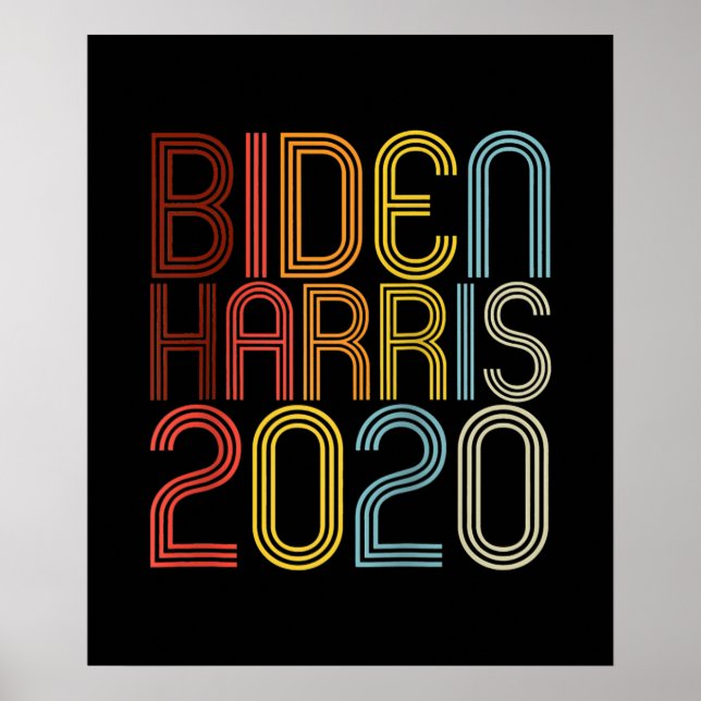 Biden Harris 2020 Retro Vintage Poster (Vorne)