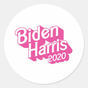 Biden Harris 2020 Rosa Runder Aufkleber