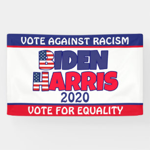 Biden Harris 2020 Votum gegen Rassismus Banner