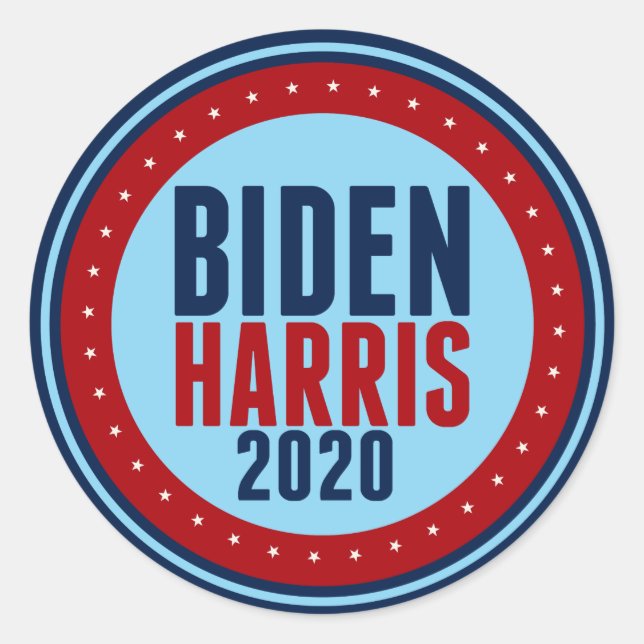 Biden Harris 2020 Wahl Runder Aufkleber (Vorderseite)