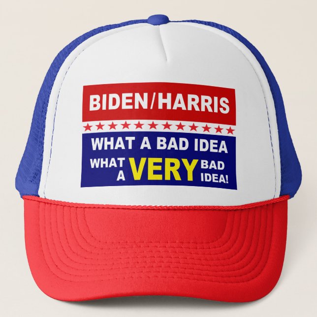 Biden Harris 2020, was für eine schlechte Idee Truckerkappe (Vorderseite)
