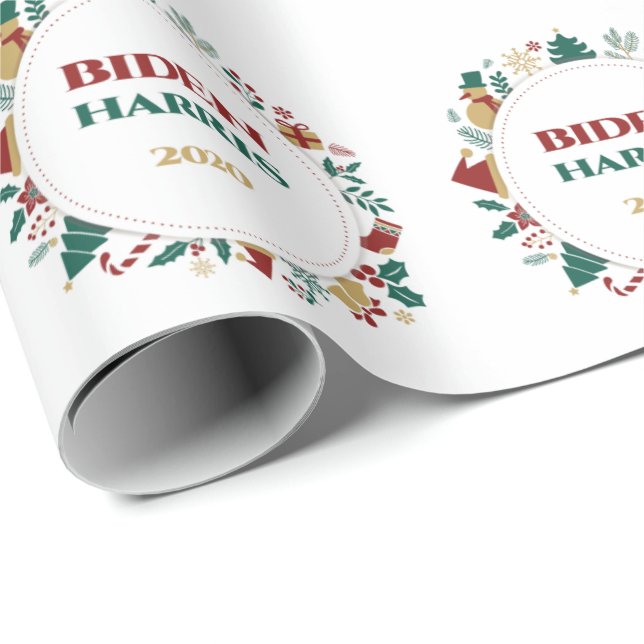 Biden/Harris 2020 Weihnachten Geschenkpapier (Rolleneckpunkt)