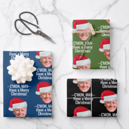 Biden Harris 2024 2020 - Joe Weihnachtsmannmütze - Geschenkpapier Set