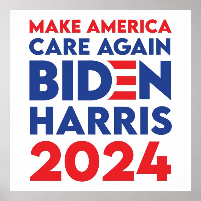 Biden / Harris - 2024 - Amerika wieder wichtig mac Poster (Vorne)