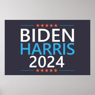 Biden Harris 2024 für den Präsidenten US-Wahl Poster