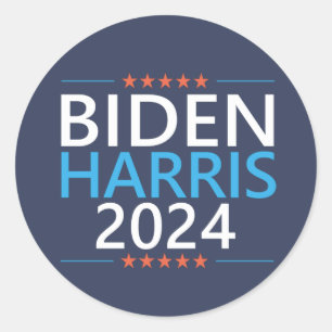 Biden Harris 2024 für die Präsidentschaftswahl in Runder Aufkleber
