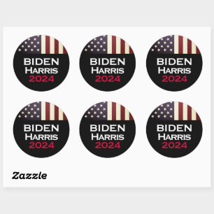 BIDEN HARRIS 2024 Große Kampagne Runder Aufkleber