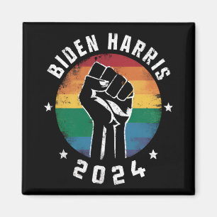 Biden Harris 2024 LGBT Regenbogen Schwulenstolz Wa Magnet