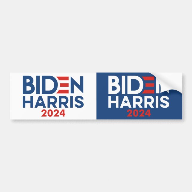 Biden Harris 2024 Logo - halbieren für 2 Autoaufkleber (Vorne)