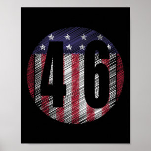 Biden Harris 2024 Präsident Amerikanische Flagge Poster