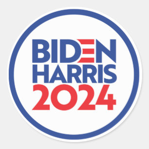 BIDEN HARRIS 2024 RUNDER AUFKLEBER