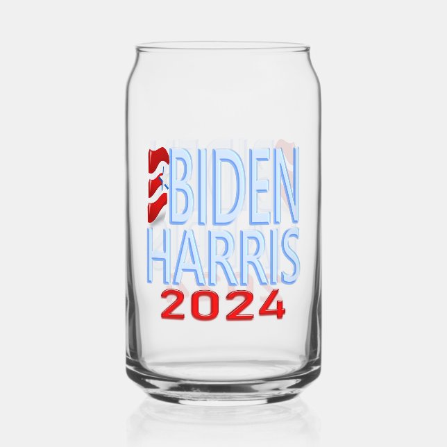 Biden Harris 2024 Trinkbehälter Set Dosenglas (Vorderseite)