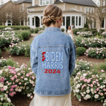 Biden Harris 2024 Wahl Blue Denim Jacket
