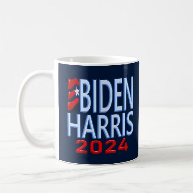 Biden Harris 2024 Wahl Kaffeetasse (Links)