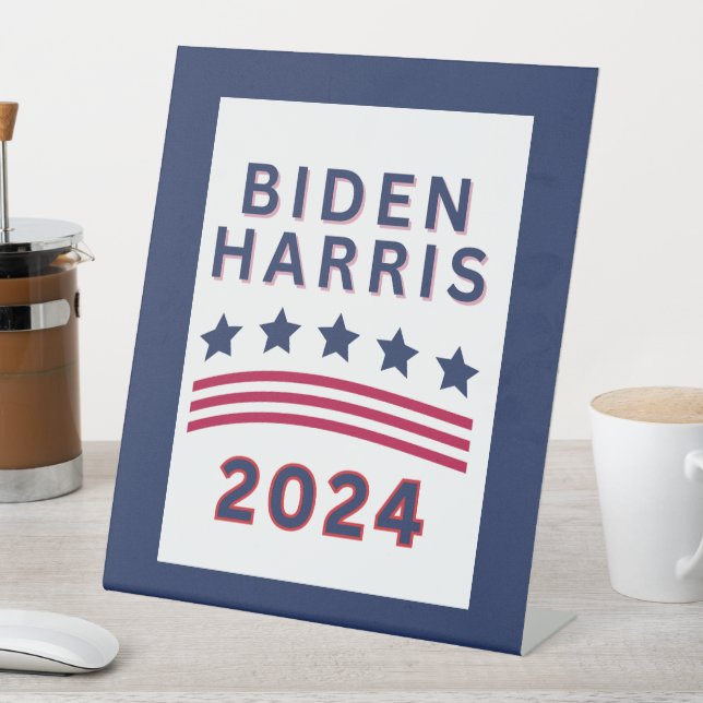 Biden Harris 2024 Wahl Sockelschild (In Situ)