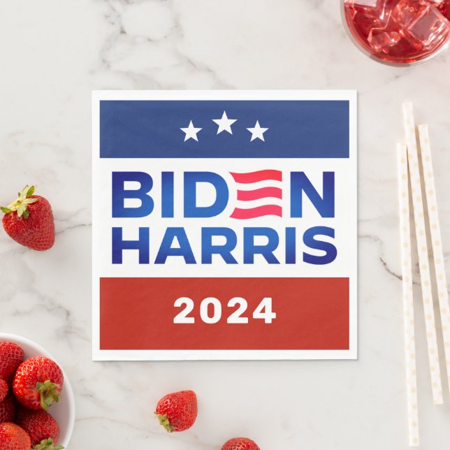 Biden Harris 2024 Wahlkampagne Papier Napkin Serviette (Beispiel)
