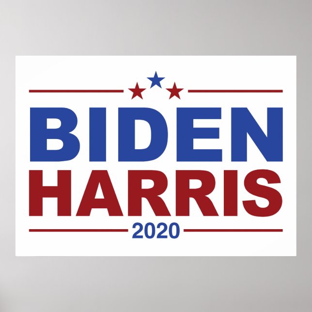 BIDEN/HARRIS Crimson & Blue Theme Poster (Vorne)