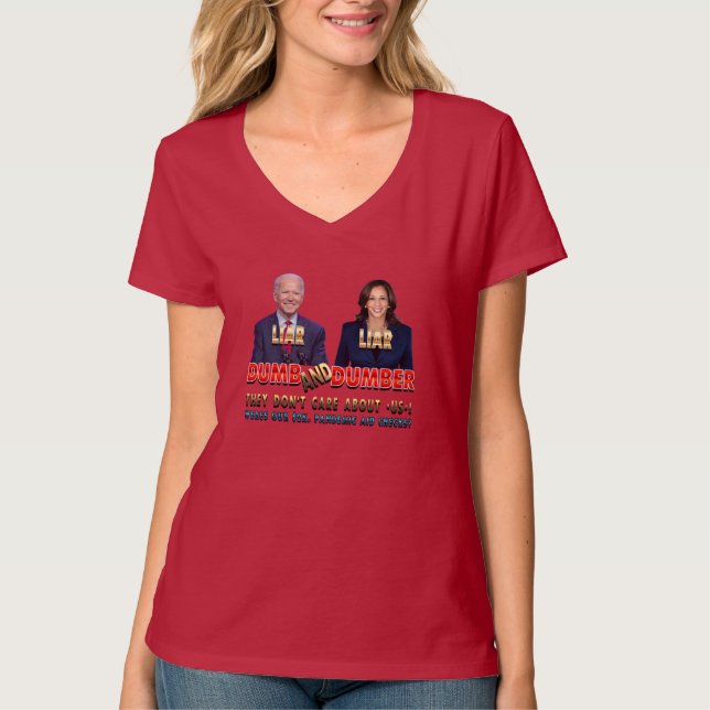 Biden Harris Dumb & Dumber T-Shirt (Vorderseite)