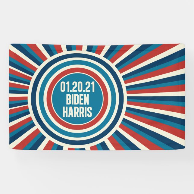 Biden Harris Einweihung Day Red White Blue Banner (Horizontal)