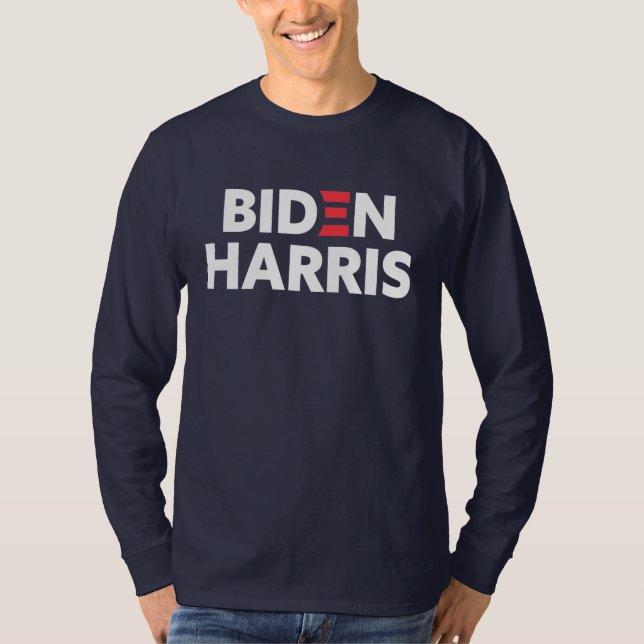 Biden / Harris Election Support Navy Blue T-Shirt (Vorderseite)
