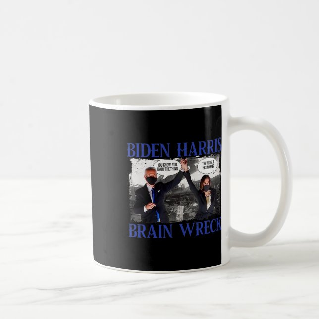 Biden Harris Hirn ruiniert das V.irus Kaffeetasse (Rechts)