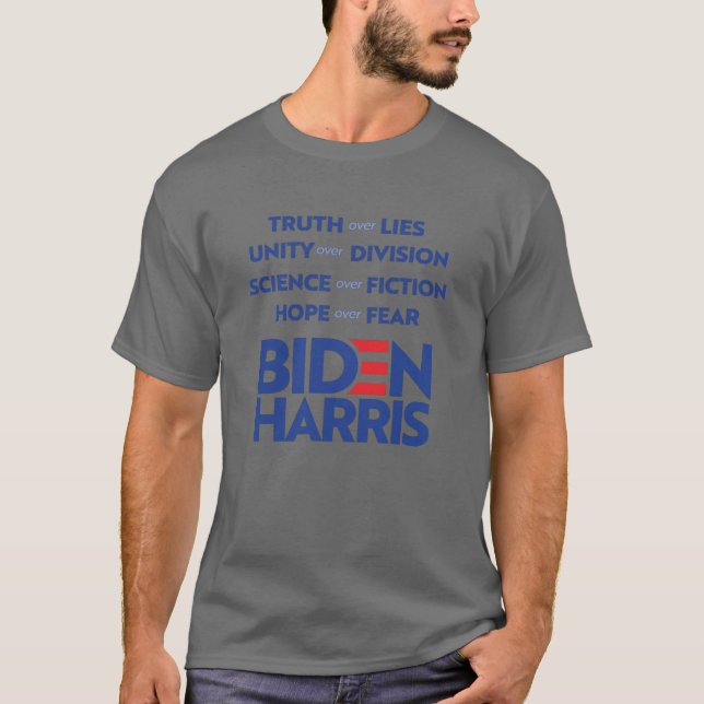 Biden Harris - Hoffnung der Wahrheitsfindung T-Shirt (Vorderseite)