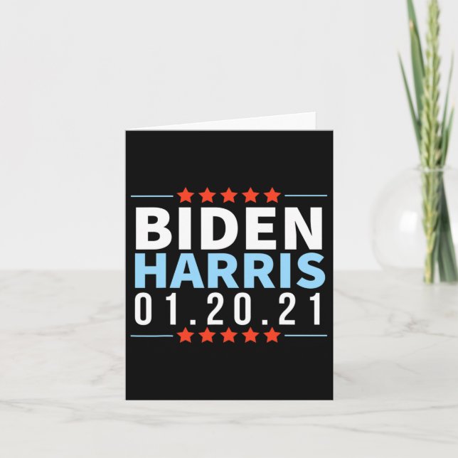 Biden Harris im Januar 2021 Wahlsieg Inaugur Karte (Vorderseite)
