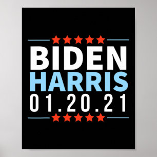 Biden Harris im Januar 2021 Wahlsieg Inaugur Poster
