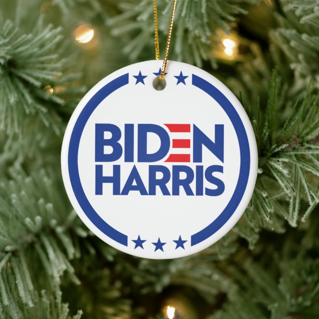 Biden Harris Keramik Ornament (Baum)