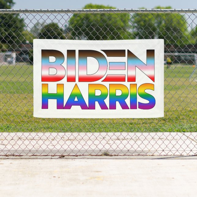Biden Harris LGBTQ+ Pride Banner (Insitu)