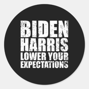 Biden Harris Niedrigere Erwartungen Vintage Republ Runder Aufkleber