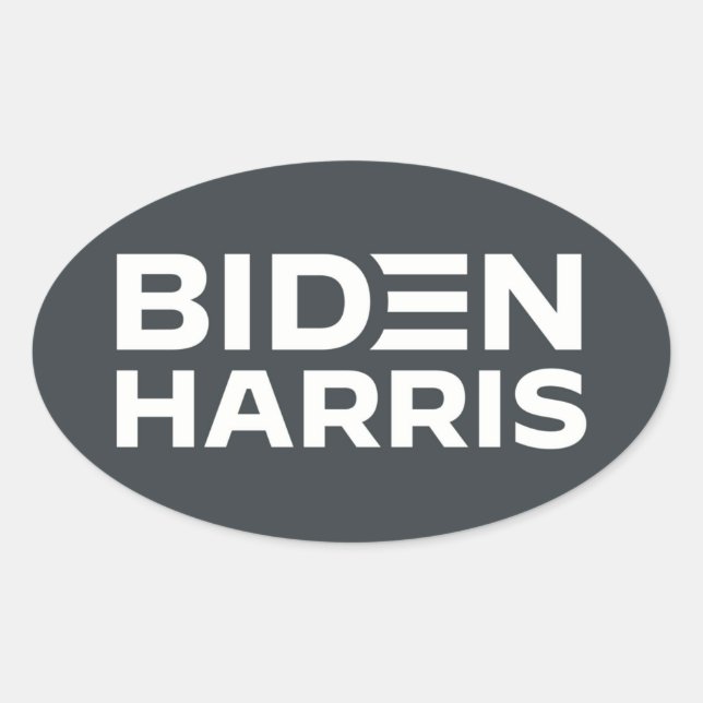 BIDEN HARRIS OVALER AUFKLEBER (Vorderseite)