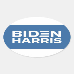 BIDEN HARRIS OVALER AUFKLEBER
