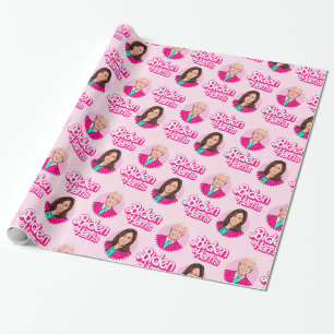 Biden Harris Pink Geburtstag Geschenkpapier