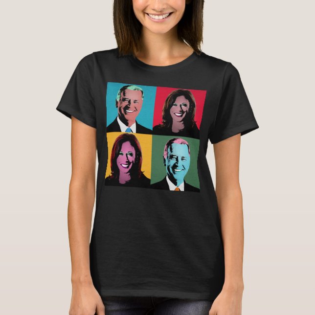 BIDEN / HARRIS Pop Malerei T-Shirt (Vorderseite)
