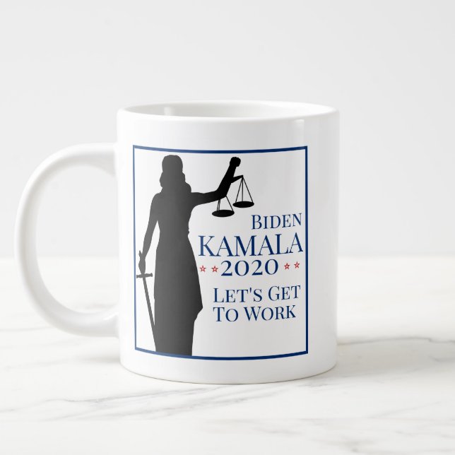 Biden Harris President Get to Work 2020 Jumbo-Tasse (Links)