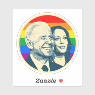 BIDEN HARRIS PRIDE ABZEICHEN LARGE AUFKLEBER