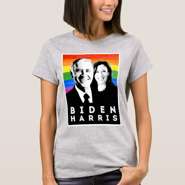BIDEN HARRIS PRIDE POSTER T-Shirt (Vorderseite)