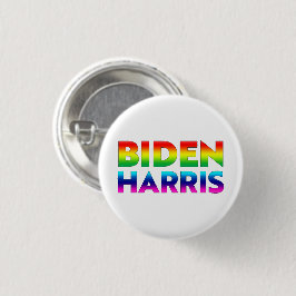Biden Harris Pride Regenbogenfarben Weiße Button-T Button