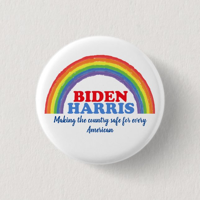 Biden Harris Rainbow Inspiration Custom Button (Vorderseite)