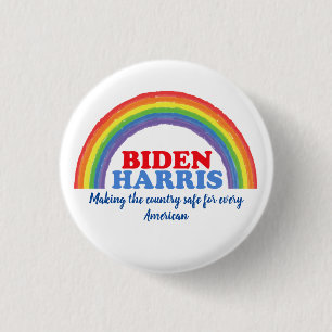 Biden Harris Rainbow Inspiration Custom Button