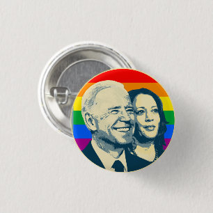 Biden Harris Rainbow Pride Button
