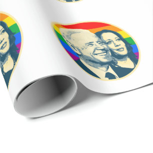 Biden Harris Rainbow Pride Geschenkpapier