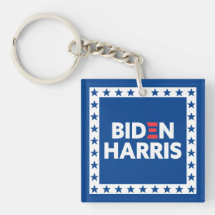 Biden / Harris Stars Frame White Blue Schlüsselanhänger