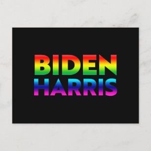 "Biden Harris" Stolz lgbtq lgbt Regenbogenfarben Postkarte