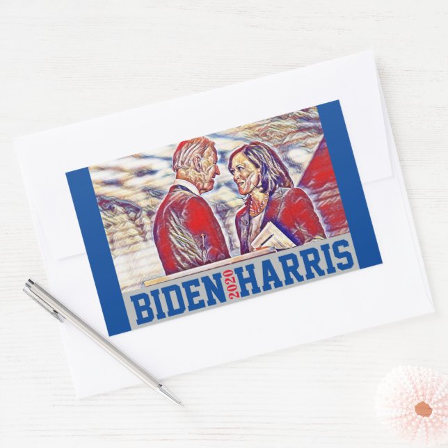 Biden Harris Together 2020 Rechteckiger Aufkleber (Umschlag)