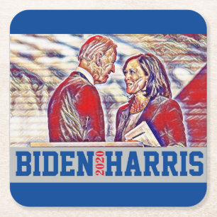 Biden Harris Together 2020 Rechteckiger Pappuntersetzer