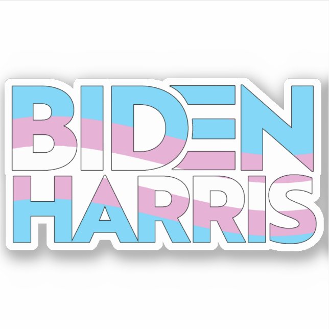 Biden Harris Trans Pride Aufkleber (Vorderseite)