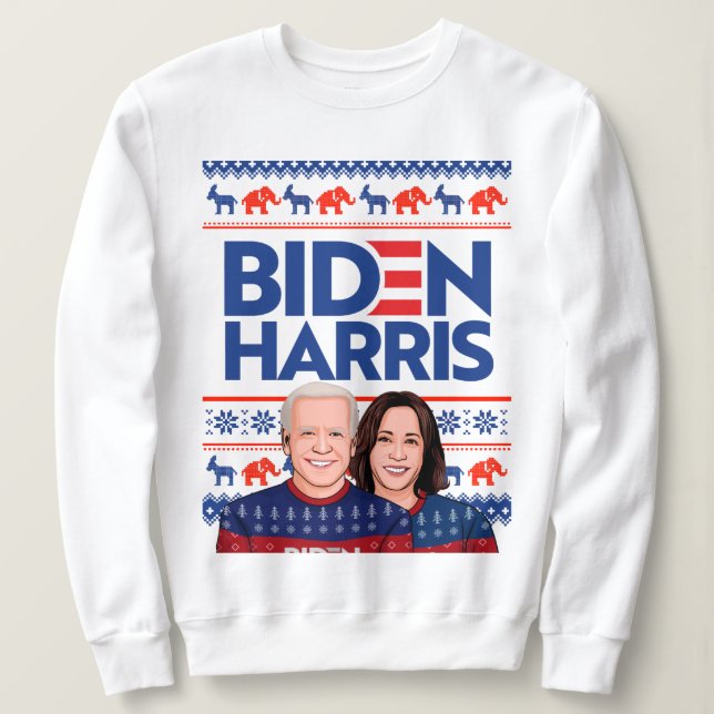 BIDEN HARRIS UGLY SWEATER SWEATSHIRT (Design vorne)